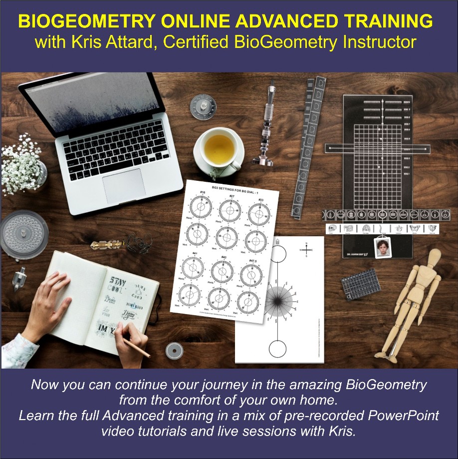 Learn BioGeometry at home with online training by Kris Attard